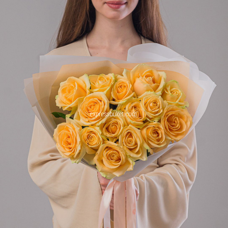 15 роз Пич Аваланж