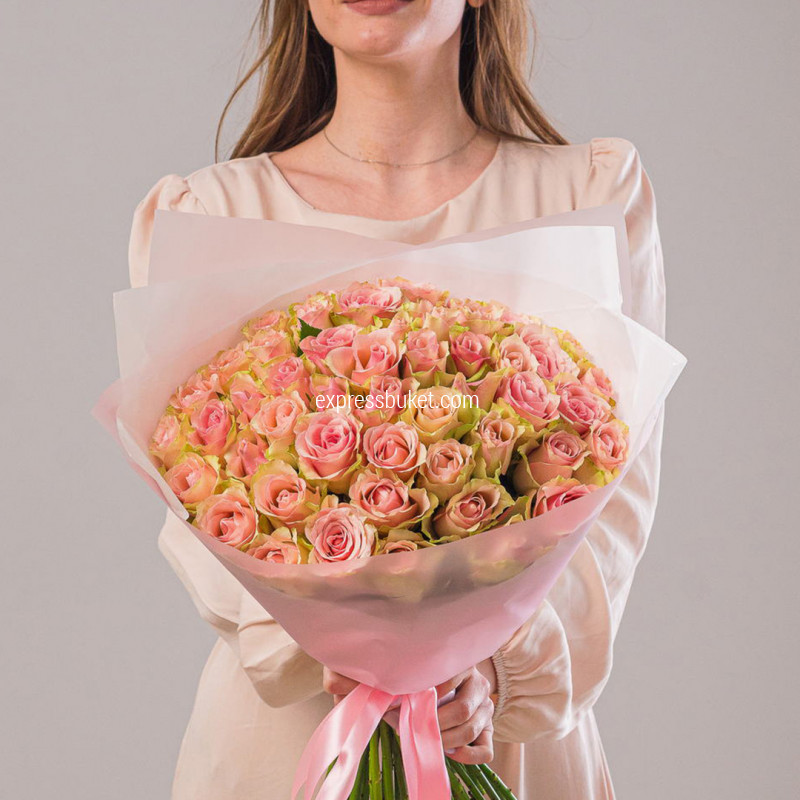 Розовый стиль 51 роза