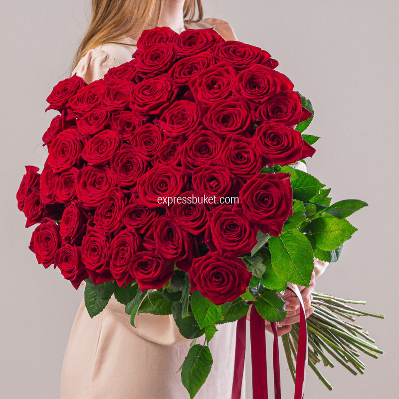Букет из 51 розы 70 см